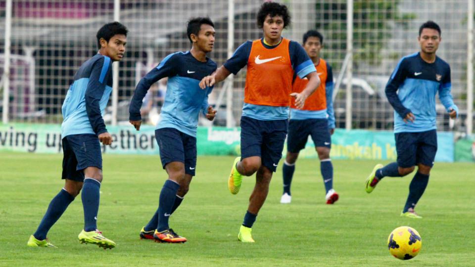Penggawa Timnas U-23 saat berlatih di Malang. - INDOSPORT
